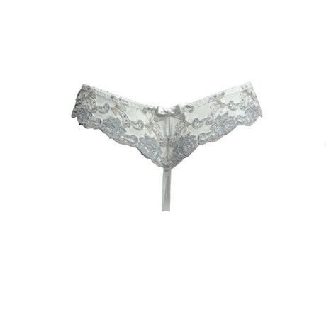 Ambra Lingerie Slips Platinum Fashion String Blauw Italian Design