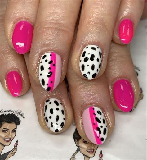 Dalmatian print nails | Short acrylic nails designs, Nails, Dream nails