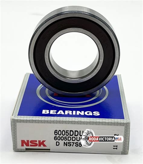 NSK 6005 DDU C3 DEEP GROOVE BALL BEARING RUBBER SEALED 25x47x12 Mm