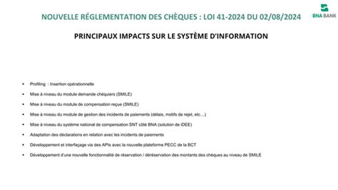 presentation Loi des chéques 2024 en Tunisie PPT