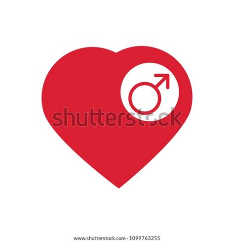 Male Sign Icon Male Sex Heart Stock Vector Royalty Free 1099763255