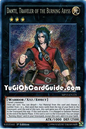 Yu Gi Oh Dante Traveler Of The Burning Abyss