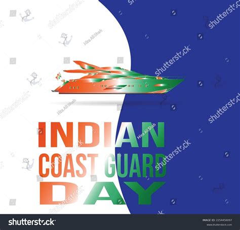 Indian Coast Guard Day 2023 Observed Stock Vector Royalty Free