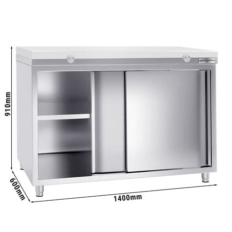 Armoire De Travail En Inox PREMIUM 1400x600mm Avec Porte