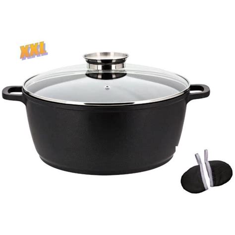 GSW 413213 Marmite en Fonte Aluminium GOURMET SWING XXL 32cm Revêtement