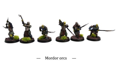 Lord of the Rings Mordor Orcs miniatures painted by commission painter.