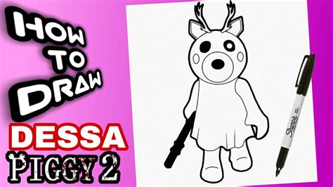 How To Draw Dessa From Piggy Book Step By Step Como Dibujar A