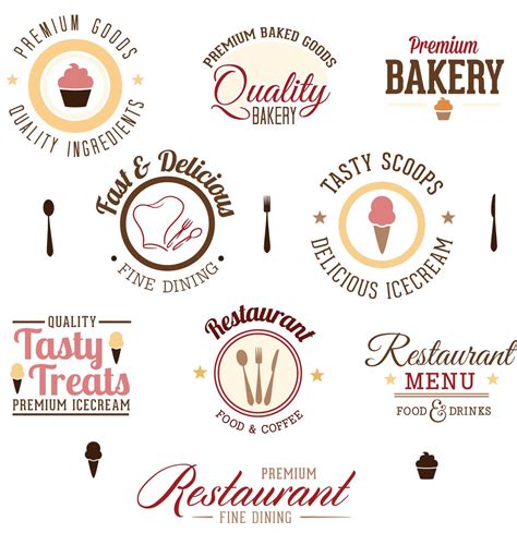 Fine dining logo design set vector | Free download