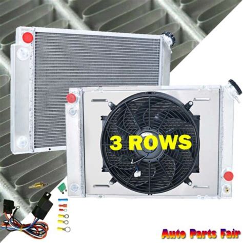 Row Aluminum Radiator Shroud Fan For Pontiac Fiero L V