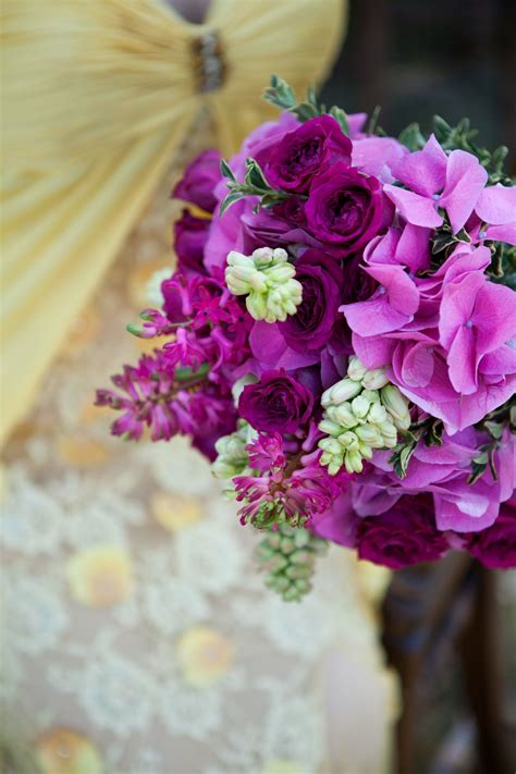 Deep fuschia bridal bouquet