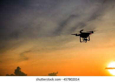 Silhouette Drone Flying Sunset Stock Photo 456291865 | Shutterstock