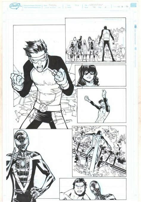 Champions 12 P6 Spider Man Miles Morales Hulk Art By Humberto Ramos Comic Collectibles