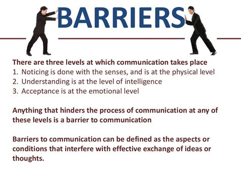 Barriers to communication