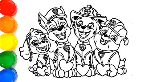 draw paw patrol easy step  step paw patrol drawing