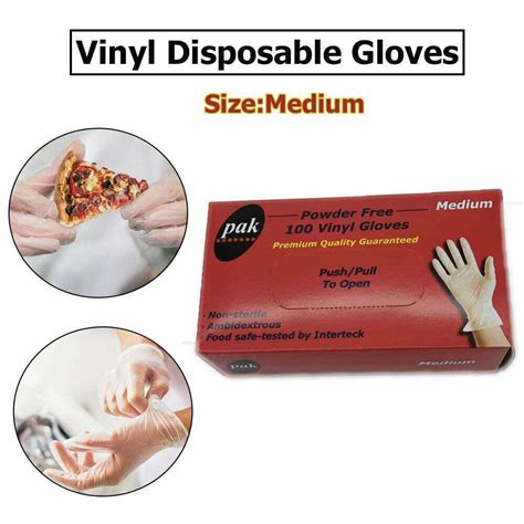 1000pcs Clear Disposable Vinyl Powder Free Food Handling Glove