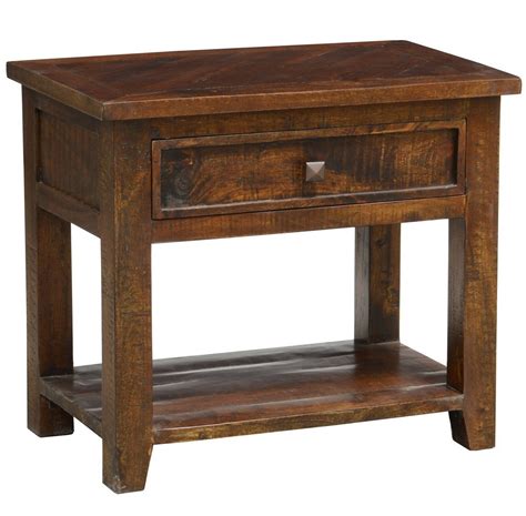 Kosas Solid Dark Wood 1 Drawer Nightstand | Zin Home