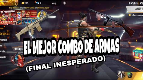 Jugando Free Fire En Escuadra CON EL MEJOR COMBO DE ARMAS YouTube