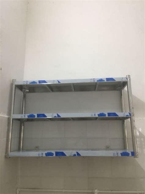 Punching Wall Wall Mounted Shelf Stainless Steel Storage Rack Wall