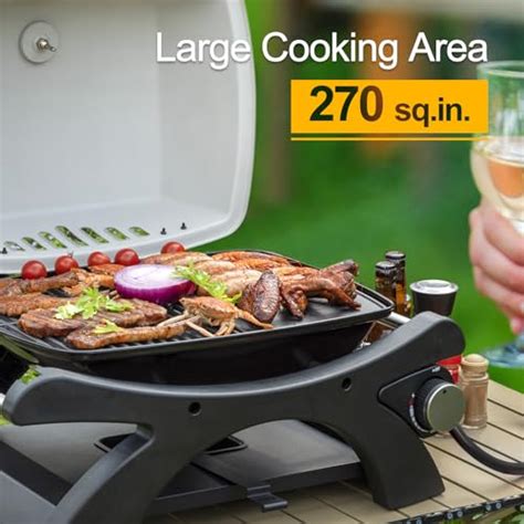 Broil-X Portable Gas Grill, Small Tabletop Propane Grill with Cast Iron ...