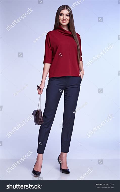 Sexy Fashion Woman Brunette Long Hair Stock Photo 504532477 Shutterstock