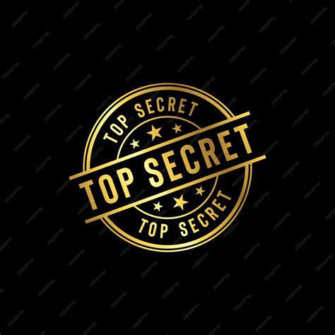 Premium Vector | Top secret golden stamp seal vector template