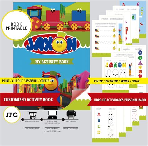 Bob The Train Customized Activity Book Bob The Train 14 Etsy