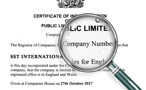 Company Registration Number Crn In Uk