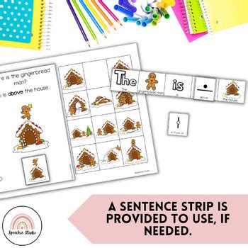 Preposition Spatial Concepts For Speech Therapy Gingerbread Themed