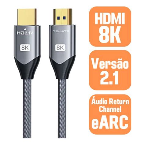 Cabo Hdmi Ultra Hd K M Mhd Tomate Canoas Rs