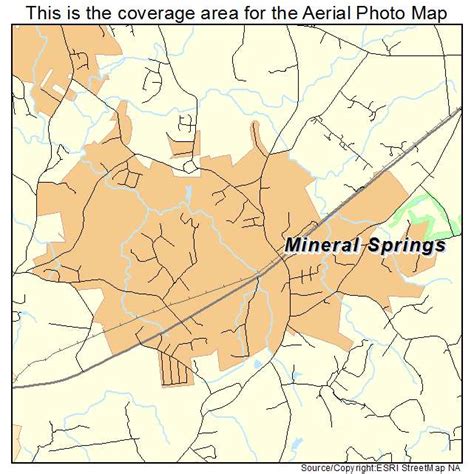 Aerial Photography Map of Mineral Springs, NC North Carolina