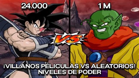 Villanos De Peliculas Vs Aleatorios Niveles De Poder Dragon Ball