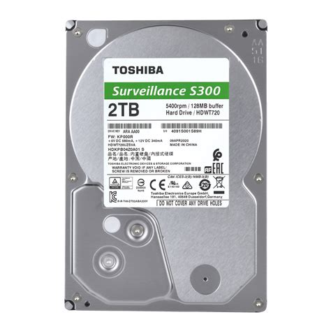 Toshiba S300 2TB 3 5 Inch SATA 5400RPM Surveillance HDD VERBAL BD