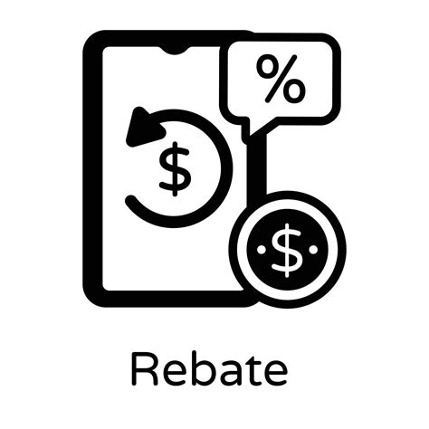 An icon of rebate in solid design vector 14821062 Vector Art at Vecteezy