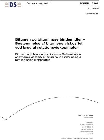 Ds En Bitumen And Bituminous Binders Determination Of