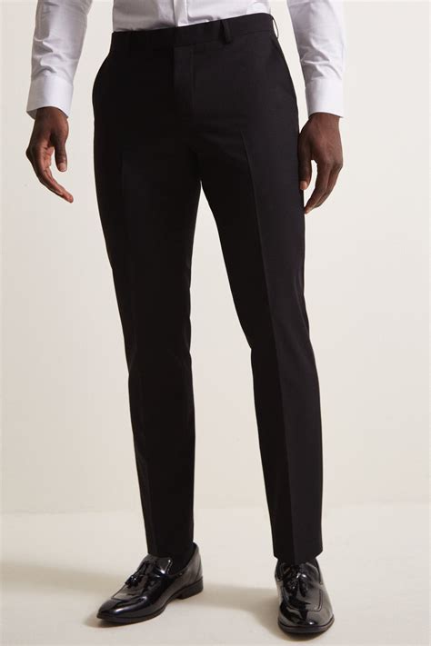 Slim Fit Black Tuxedo Trousers Buy Online At Moss