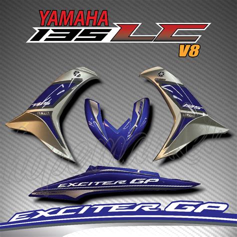 STRIPE MOTOR YAMAHA LC135 V8 EXCITER GP EDITION CUSTOM STICKER BODY