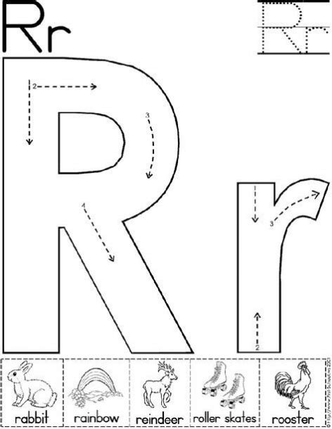 Preschool Letter R Worksheets