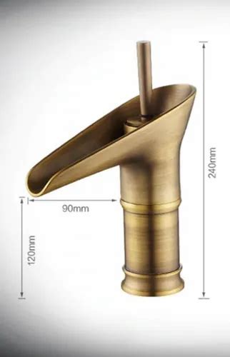 Fancy Basin Faucet Tap Mixer Hot And Cold Waterfall Inch Height Brown Antique Colour At Rs