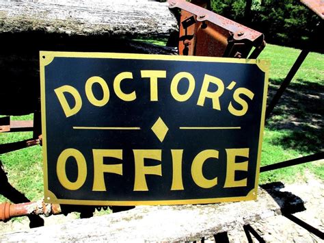 Vintage DOCTOR'S Dr. OFFICE M.D. SIGN Medical Metal Trade Sign ...