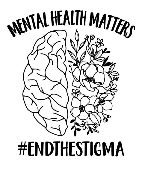 Mental Health Matters Floral Brain Graphic End The Stigma 1 Digital