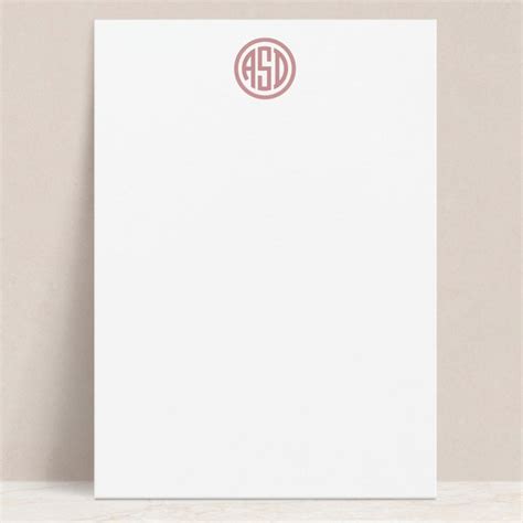 Personalized Stationery Circle Etsy