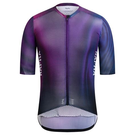 Rapha Men S Pro Team Aero Cycling Jersey Flight Print Purple