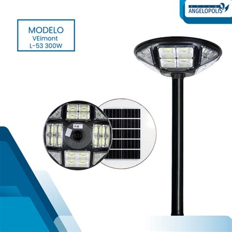 L Mpara Solar Led De W Veimont Suburbana Punta De Poste Con Control