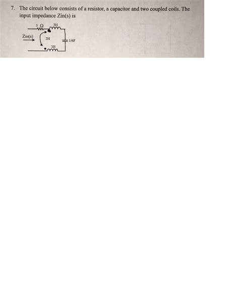 Solved The Circuit Below Consists Of A Resistor A Capacitor Chegg