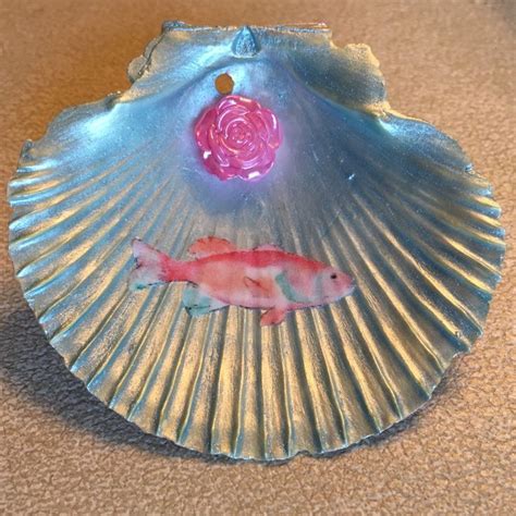 SeaShell Christmas Ornament Tropical Coastal Beach Hand Painted