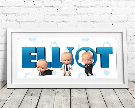 Boss Baby Name Art / the Boss Baby / Boss Baby Nursery Decor / | Etsy