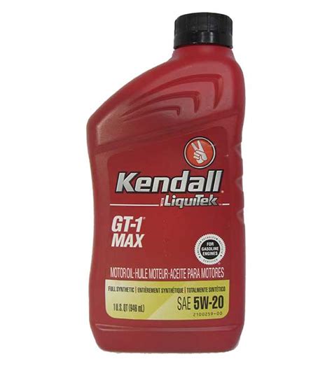 Kendall Gt 1 Max Full Synthetic Sae 5w 20 946 мл