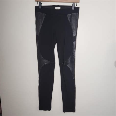 Helmut Lang Bondage Jersey Leather Paneled Slim Depop