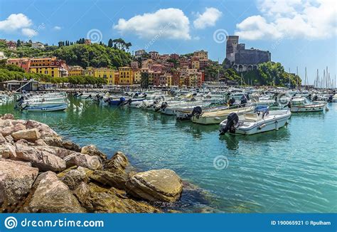 A View Across the Bay of Poets Towards Lerici, Italy Stock Image ...