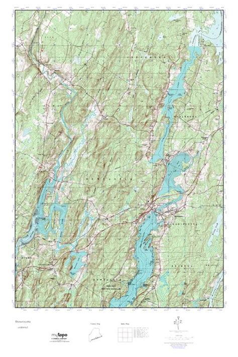 MyTopo Damariscotta Maine USGS Quad Topo Map